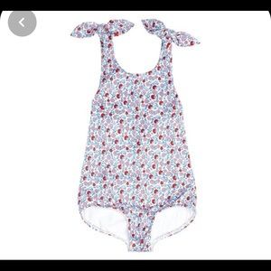 Minnow Swim Girls Floral Tie Knot One Piece